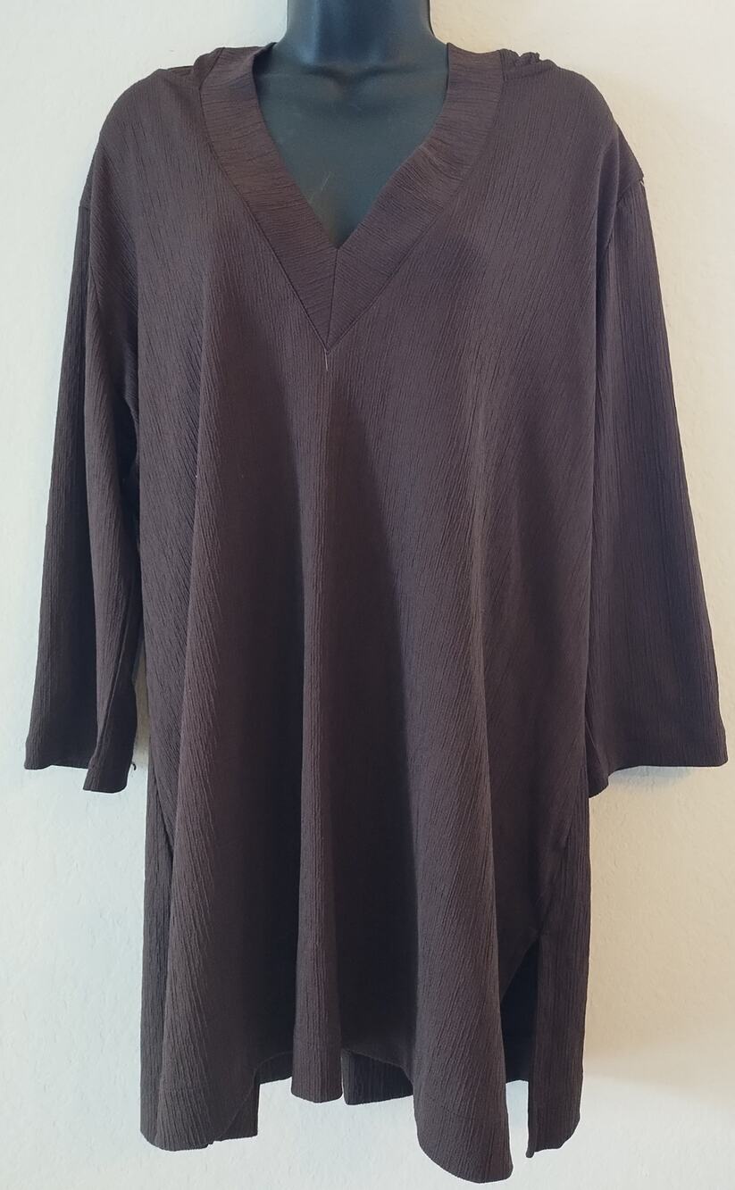Croft & Barrow Women 's long sleeves swim cover up Tunic ladies Medium